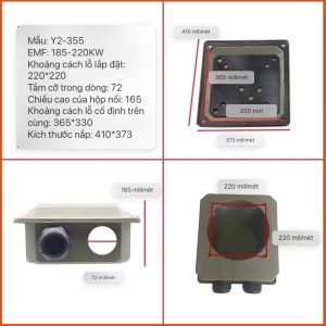 Hộp cầu đấu động cơ sơn tĩnh điện Y2-355