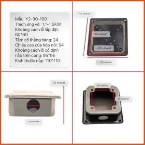 Hộp cầu đấu động cơ sơn tĩnh điện Y2-90-100