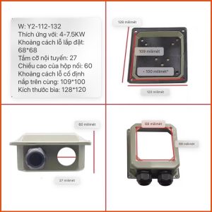 Hộp cầu đấu động cơ sơn tĩnh điện Y2-112-132