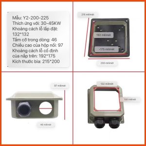 Hộp cầu đấu động cơ sơn tĩnh điện Y2-200-225